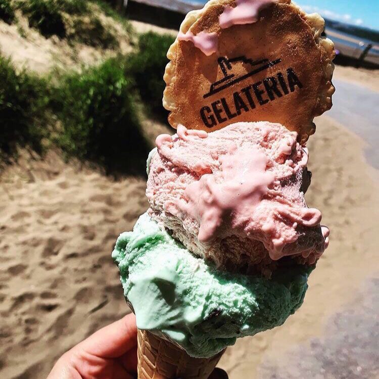 double scoop gelato ice cream llanelli beach