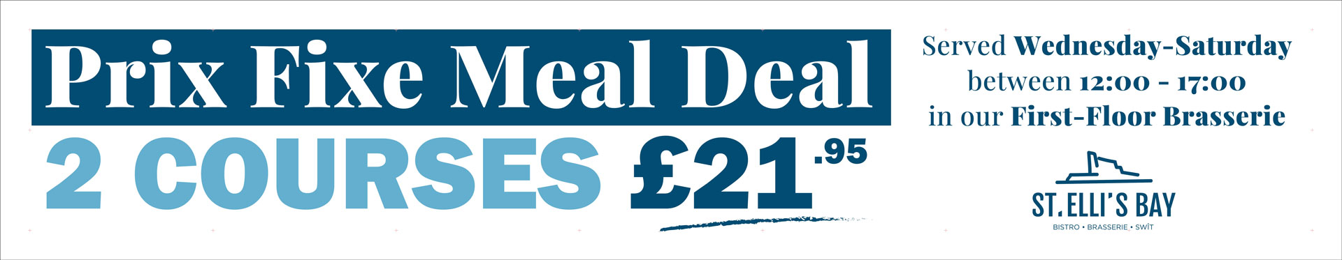 prix fixe meal deal st.ellis bay llanelli