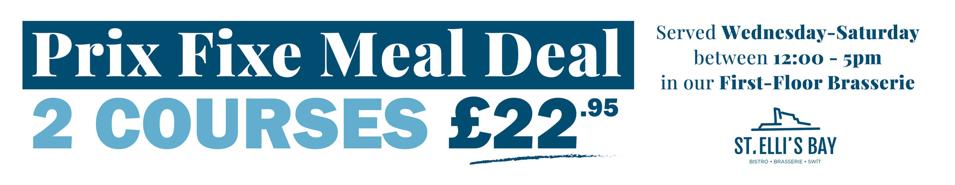 st ellis bay prix fixe meal deal 22.95 2 courses