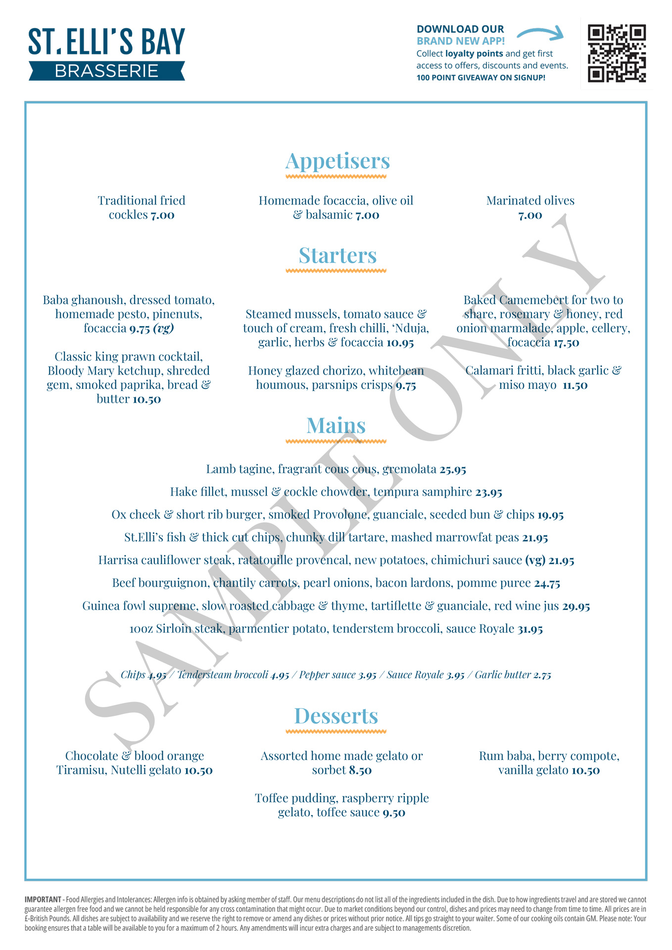 September-2025-NEW-SEB-alacarte-QRweb st ellis bay restaurant llanelli a la carte menu