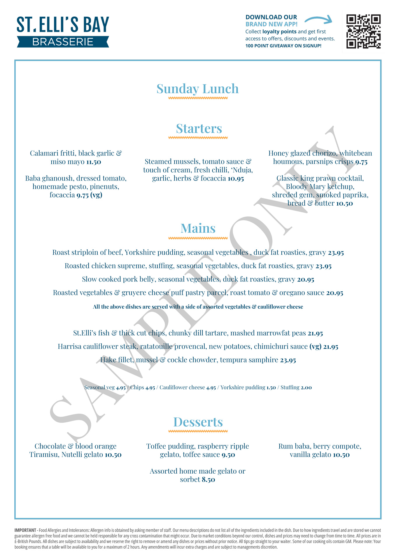 Sunday-lunch-september-2025-NEW-SEB-alacarte-QRweb St ellis bay brasserie a la carte menu