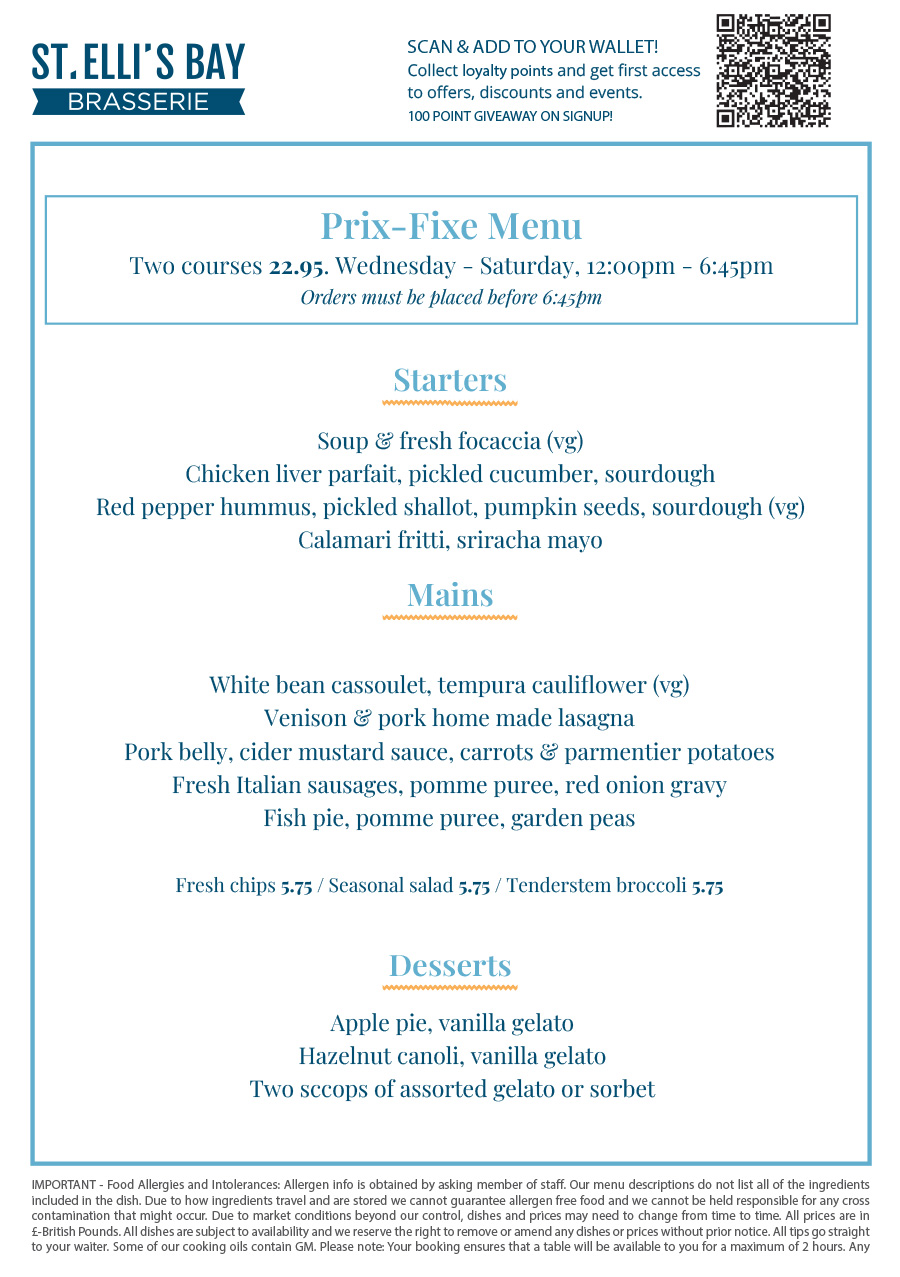 best restaurant menu meal deal stellisbay llanelli